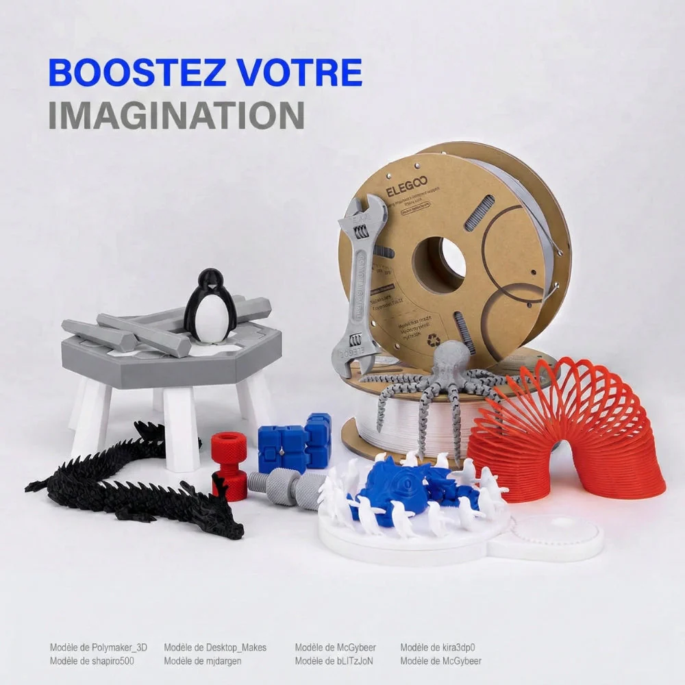 Elegoo - PLA - Translucide (Translucent) - 1,75 mm - 1 kg - RFID - Image 5