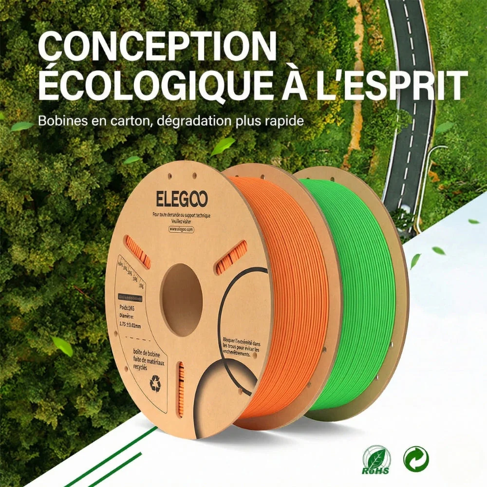 Elegoo - PLA - Translucide (Translucent) - 1,75 mm - 1 kg - RFID - Image 7