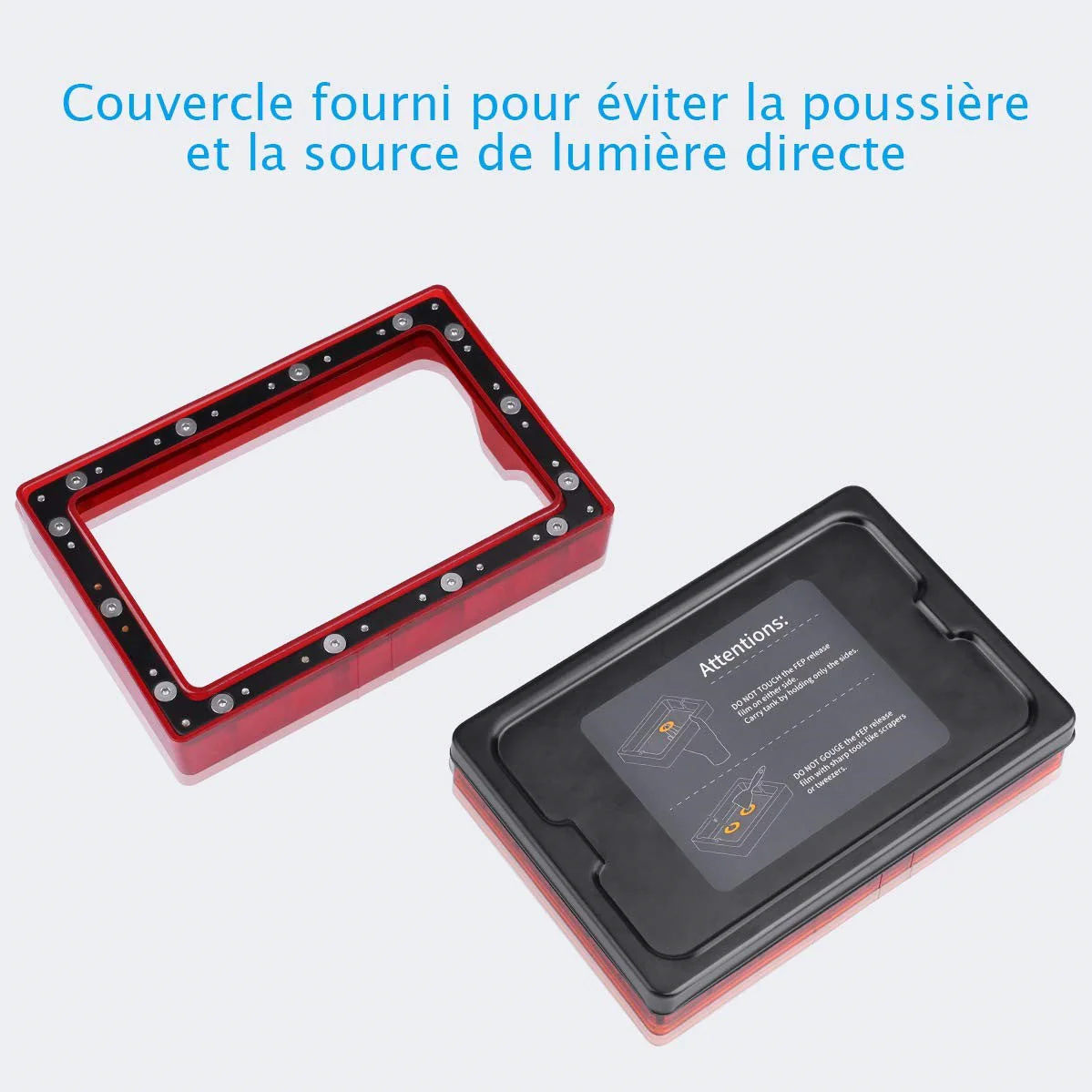 ELEGOO Kit 2 Réservoirs résine en plastique avec FEP préinstallé - Image 7