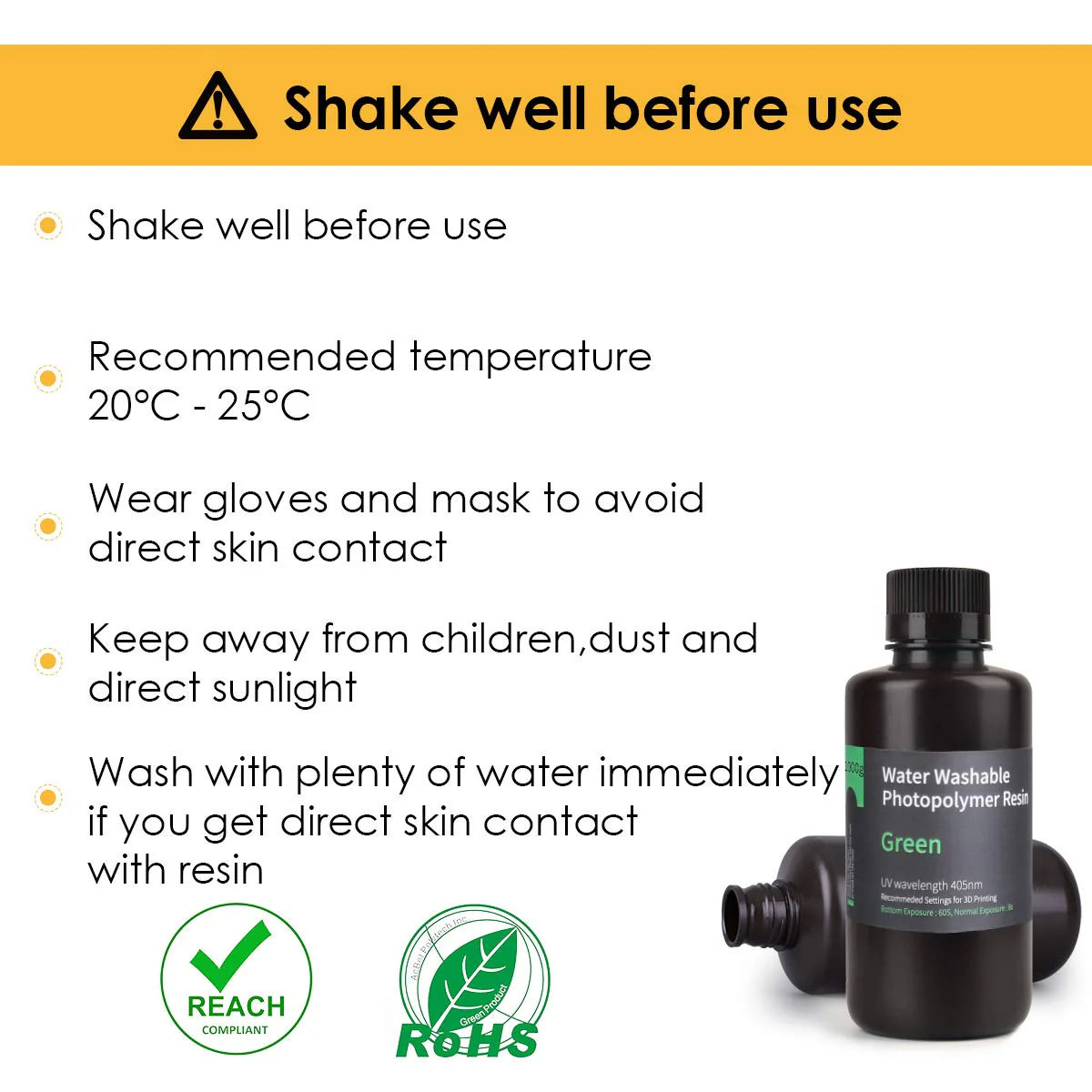 ELEGOO - Résine Water Washable - Vert (Green) - 1 kg - Image 3